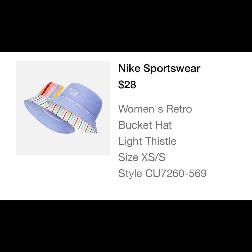 Nike bucket hat 💘